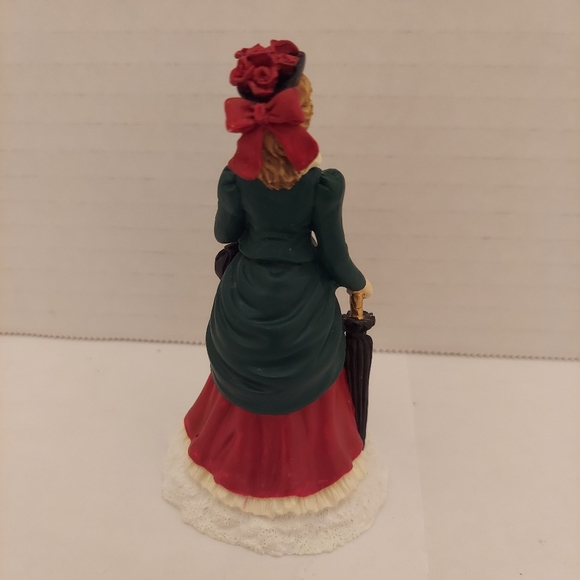 Mervyn's Village Square 1995 Lady With Umbrella Figurine - Picture 4 of 7